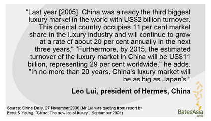 Quote - Leo Lui, president of Hermes, China